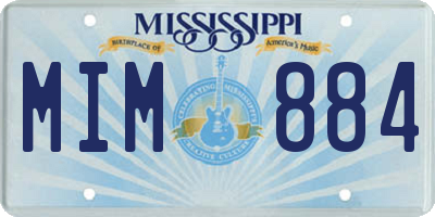 MS license plate MIM884