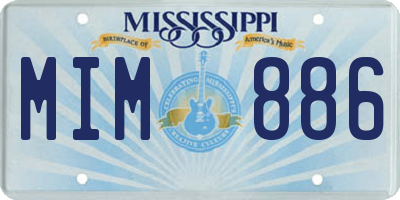 MS license plate MIM886