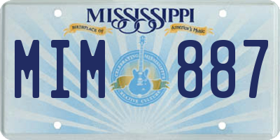 MS license plate MIM887