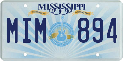 MS license plate MIM894