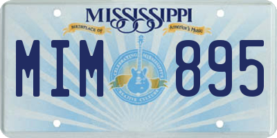 MS license plate MIM895