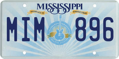 MS license plate MIM896
