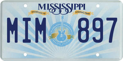 MS license plate MIM897