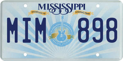 MS license plate MIM898