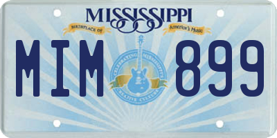 MS license plate MIM899