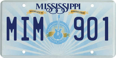 MS license plate MIM901