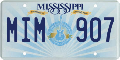 MS license plate MIM907