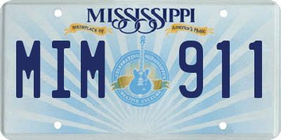 MS license plate MIM911