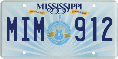 MS license plate MIM912
