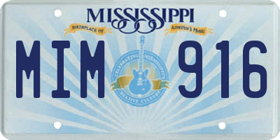 MS license plate MIM916