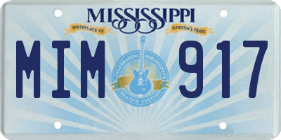 MS license plate MIM917