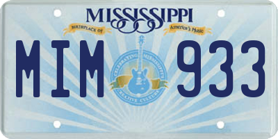 MS license plate MIM933