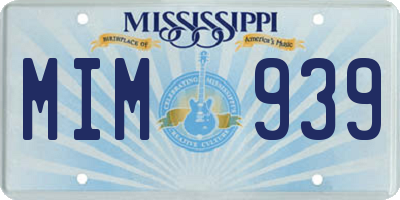 MS license plate MIM939