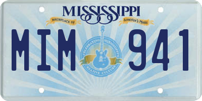MS license plate MIM941
