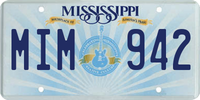 MS license plate MIM942