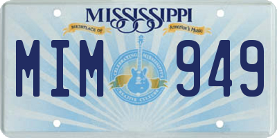 MS license plate MIM949