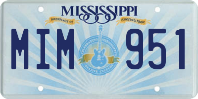 MS license plate MIM951