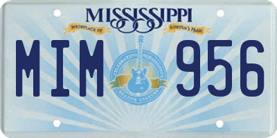 MS license plate MIM956