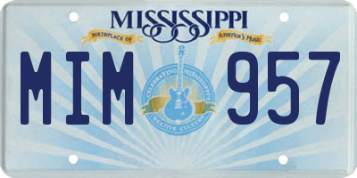 MS license plate MIM957