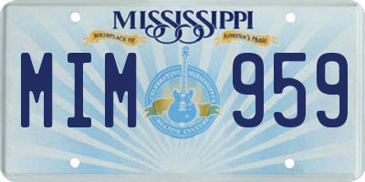 MS license plate MIM959