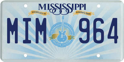 MS license plate MIM964