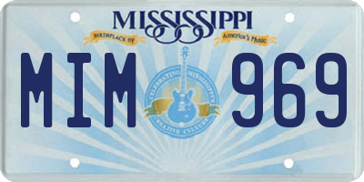 MS license plate MIM969