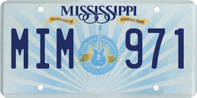 MS license plate MIM971