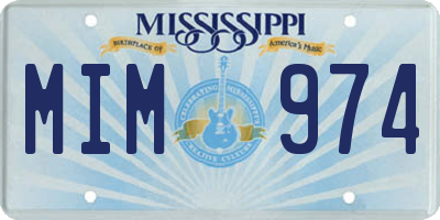 MS license plate MIM974