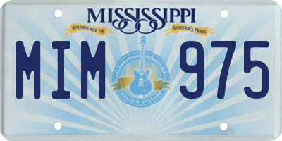 MS license plate MIM975