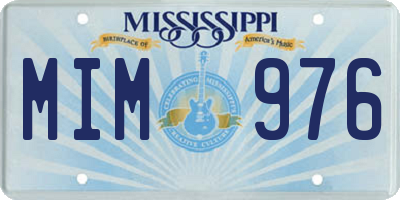 MS license plate MIM976