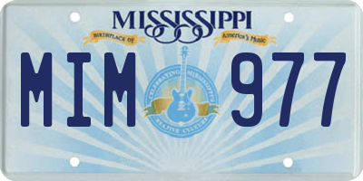 MS license plate MIM977