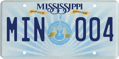 MS license plate MIN004