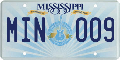 MS license plate MIN009