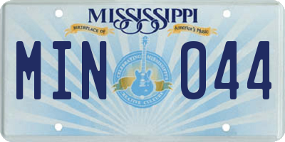 MS license plate MIN044