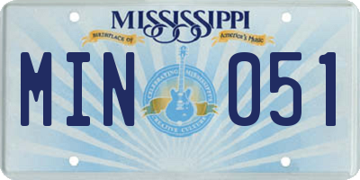 MS license plate MIN051