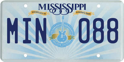 MS license plate MIN088