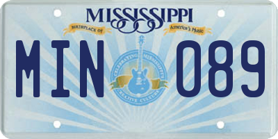 MS license plate MIN089