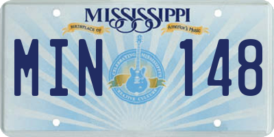 MS license plate MIN148