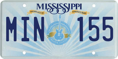MS license plate MIN155