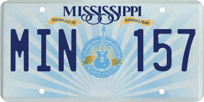 MS license plate MIN157