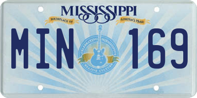 MS license plate MIN169