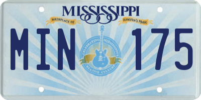 MS license plate MIN175