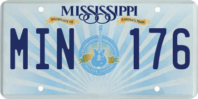 MS license plate MIN176