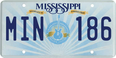 MS license plate MIN186