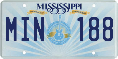 MS license plate MIN188