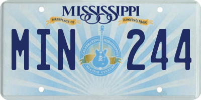 MS license plate MIN244