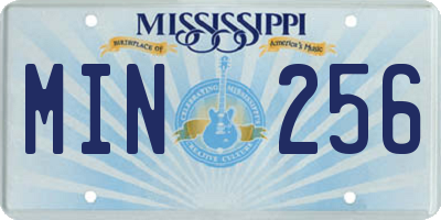 MS license plate MIN256
