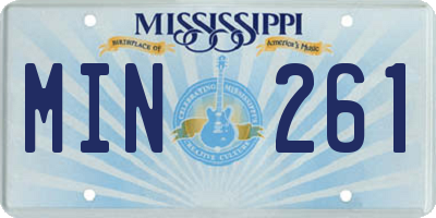 MS license plate MIN261