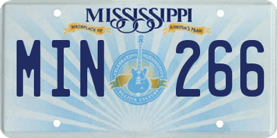 MS license plate MIN266