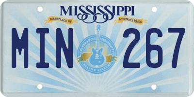 MS license plate MIN267